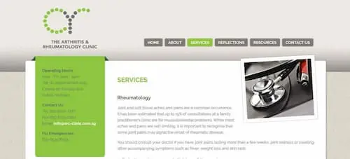 The Arthritis and Rheumatology Clinic - Rheumatologist Singapore