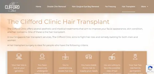 The Clifford Clinic - Hair Transplant Singapore