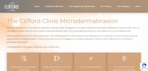 The Clifford Clinic - Microdermabrasion Singapore