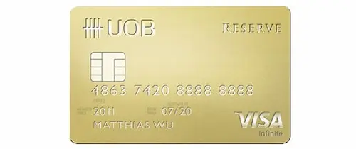 UOB Reserve Card - Best Credit Card In Singapore