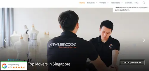 Vimbox Movers - Furniture Movers Singapore