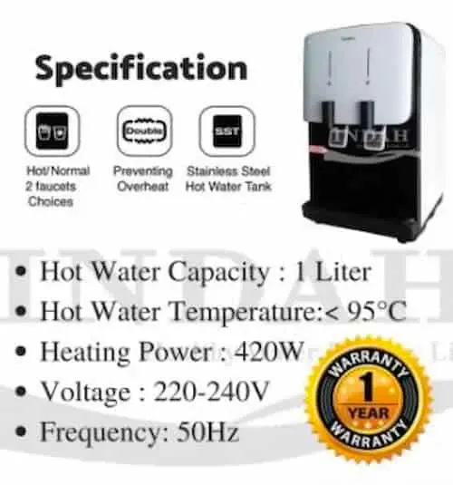 Yamada DS-21 Mild Alkaline Water Dispenser Hot And Normal With 4 Korea Water Filter  - Water Dispenser Malaysia