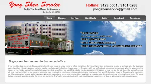 Yong Shen Service - Furniture Movers Singapore