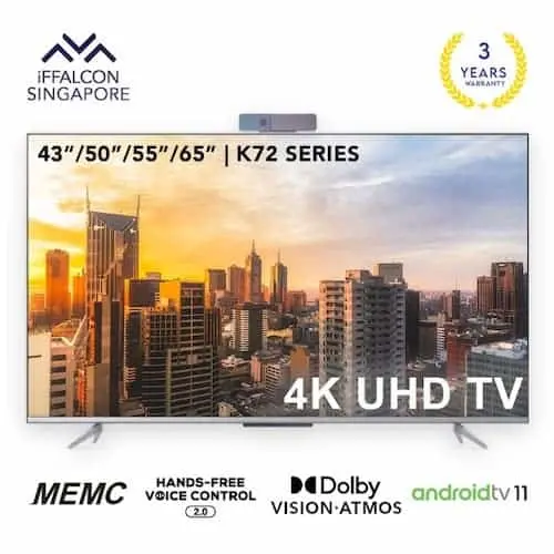  iFFALCON 43″ QUHD K72 4K Android TV - Android TV Singapore 