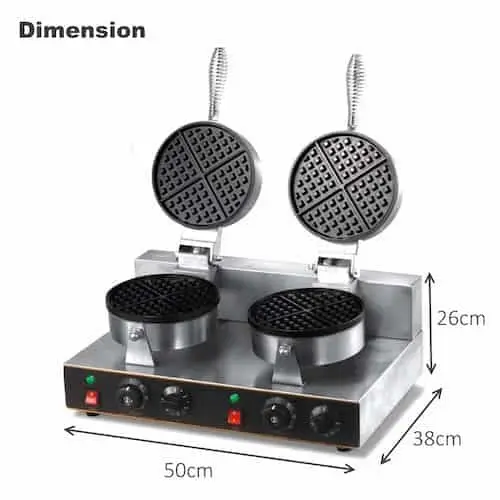 1000W Commercial Double Head Waffle Maker - Waffle Maker Malaysia