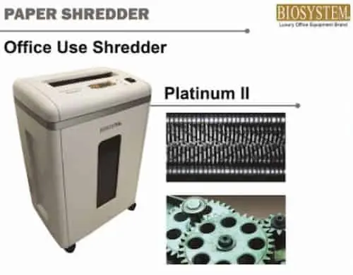 Biosystem Platinum II Office Use Paper Shredder (Micro Cut)  -  Paper Shredder KL Selangor