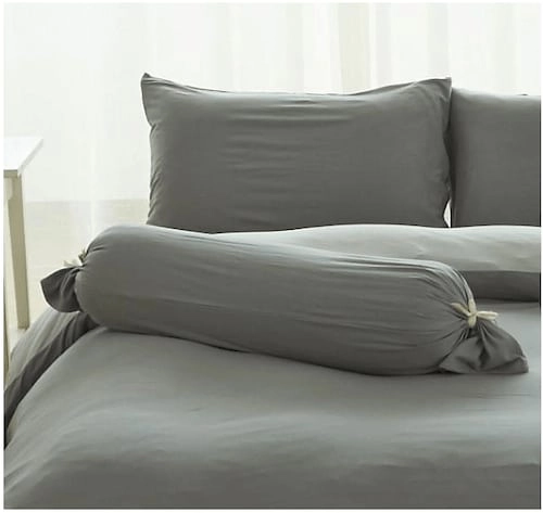 Cotton Pure™ Menatee Grey Stripe Jersey - Bolster Case Singapore (Credit: Cotton Pure™)