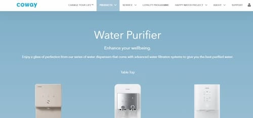 Coway - Filtered Water KL Selangor (Credit: Coway)