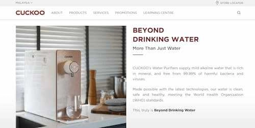 Cuckoo - Filtered Water KL Selangor (Credit: Cuckoo)