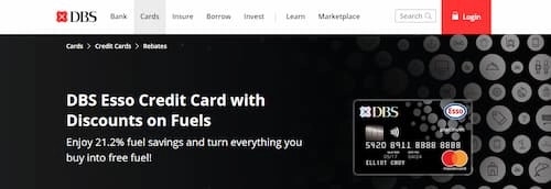 DBS Esso - Credit Card Petrol Singapore (Credit: DBS)