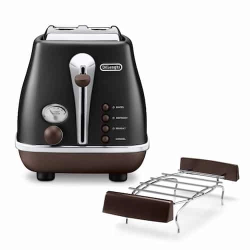 De’Longhi CTOV2103.BK Icona Vintage 2 Slice Toaster - Bread Toaster Singapore (Credit: De’Longhi)