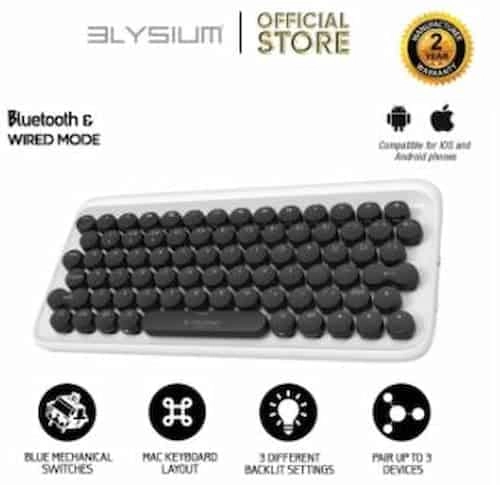 Elysium DOT Bluetooth Mechanical Keyboard by lofree - Mechanical Keyboards Malaysia (Credit: Elysium)  