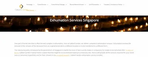 Gallant Gardens - Exhumation Singapore