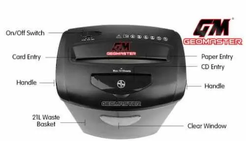 Geomaster Pro Extra Heavy-duty Paper Shredder Machine  -  Paper Shredder KL Selangor