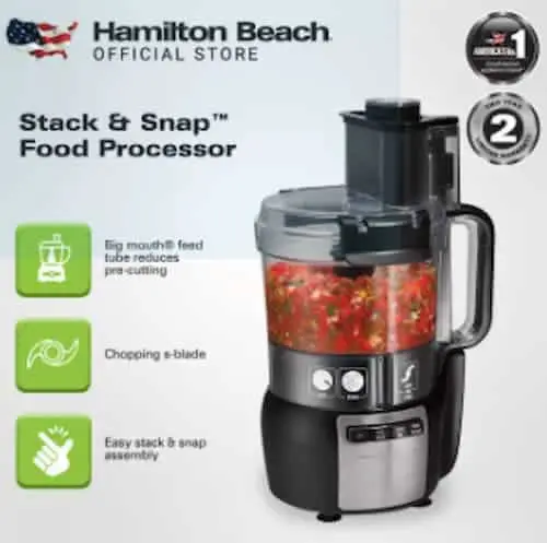 Hamilton Beach Stack & Snap™ Big Mouth Food Processor  - Food Processor Malaysia