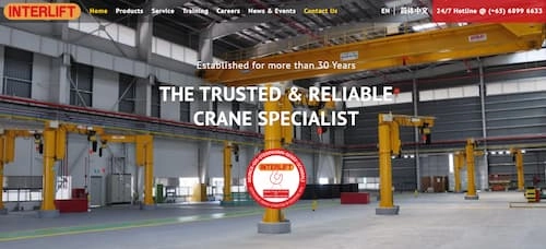 Interlift Sales - Crane Singapore (Credit: Interlift Sales)