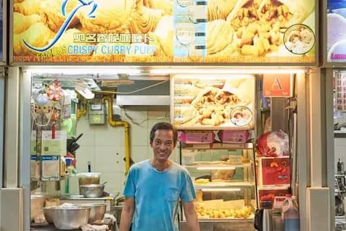 J2 Famous Crispy Curry Puff - Amoy Street Food Centre