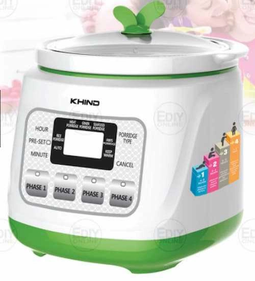 Khind Baby Porridge Slow Cooker BP-12 - Slow Cooker Malaysia (Credit: Khind)  