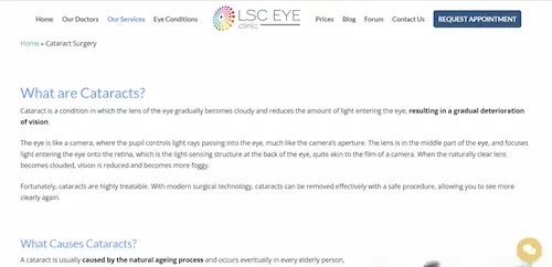 LSC Eye Clinic - Cataract Surgery Singapore