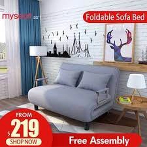 MYSEAT Ellis Foldable Single Sofa Bed - Sofa Bed Singapore