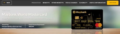 Maybank World Mastercard - Credit Card Petrol Singapore (Credit: Maybank)