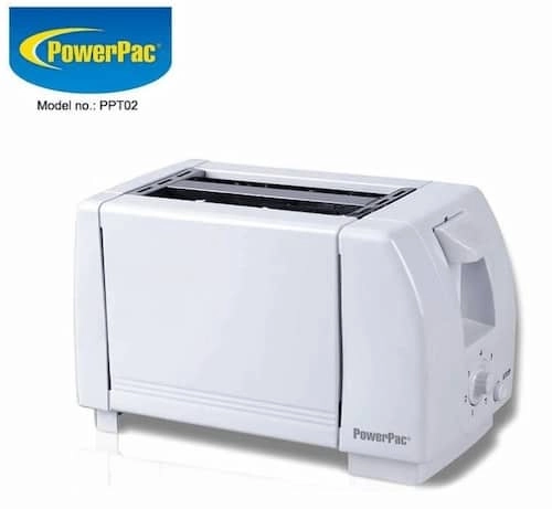 PowerPac PPT02 4 Slice Pop-up Bread Toaster White - Bread Toaster Singapore (Credit: PowerPac)