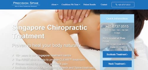 Precision Spine Chiropractic - Back Specialist Singapore (Credit: Precision Spine Chiropractic)