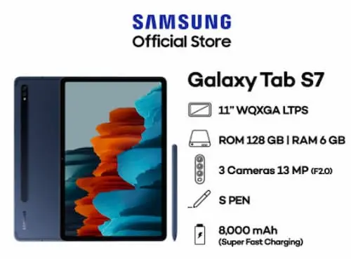 Samsung Galaxy Tab S7 WiFi (T870)   -  Tablet Malaysia