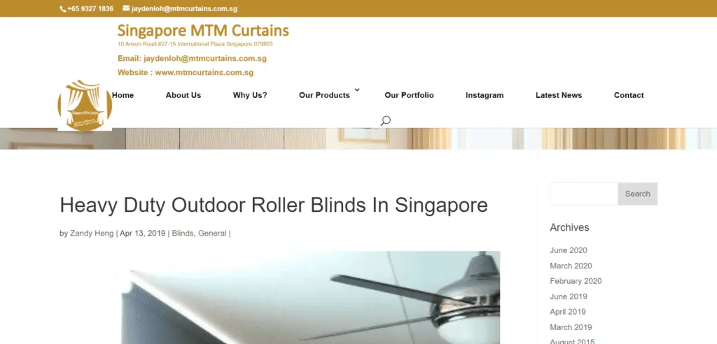 Singapore MTM Curtains - Blinds Singapore