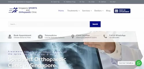 Singapore Sports and Orthopaedic Clinic - Back Specialist Singapore (Credit: Singapore Sports and Orthopaedic Clinic)