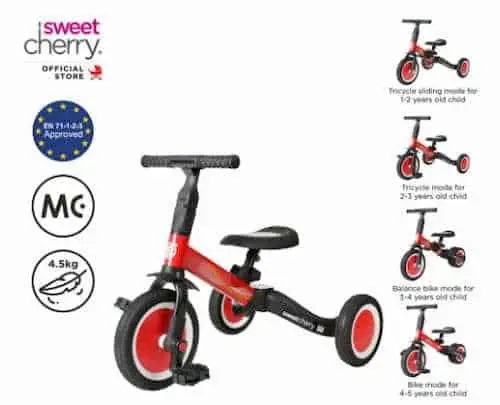 Sweet Cherry Kids 4-In-1 Foldable Bike - Balance Bikes KL Selangor