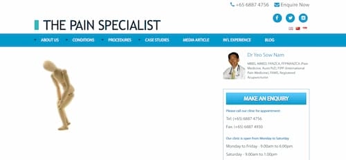 The Pain Specialist -  Back Specialist Singapore (Credit: The Pain Specialist)