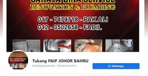 Tukang Paip Johor Bahru - Plumber Johor Bahru (Credit: Tukang Paip Johor Bahru)