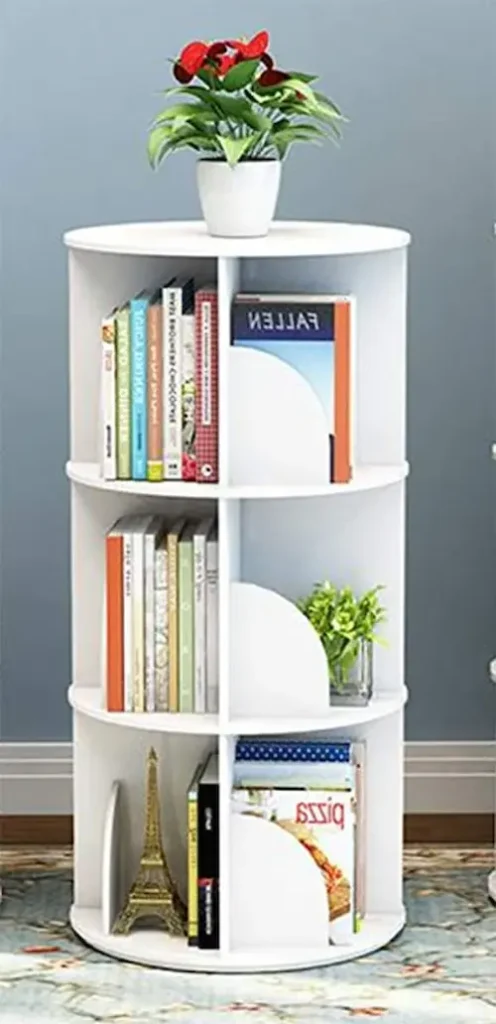 360° Rotatable 2/3/4/5 Tiers Bookshelf - Bookshelves Singapore