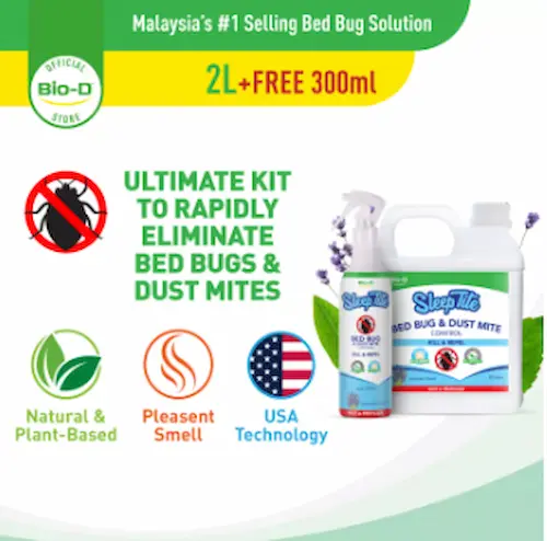 Bio-D SleepTite Bed Bug & Dust Mite Control 300ml Spray  - Bed Bug Spray KL Selangor