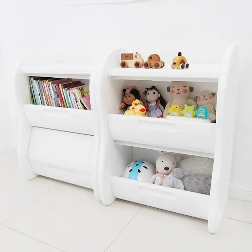 Easy Bookshelf (2 Levels + Toy Box) - Bookshelves Singapore