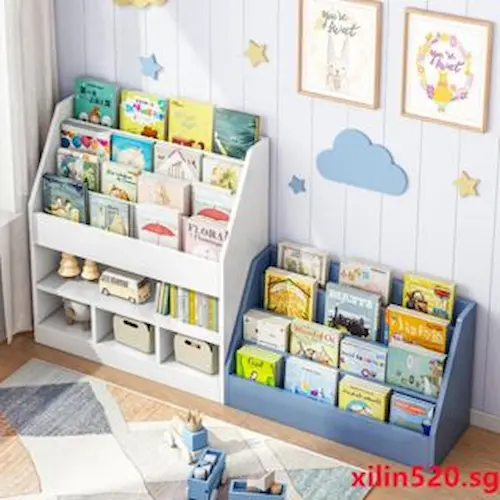 Kids Bookshelf Table Bookshelf Book Racks Toys Organization - Bookshelves Singapore 