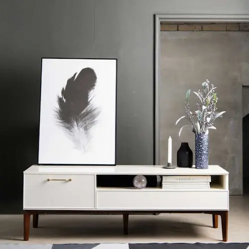 Moi White Contemporary Console - TV Console Singapore (Credit: Moi White Contemporary Console)