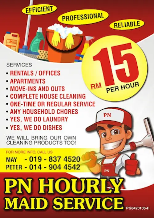 PN Hourly Maid Service -Cleaning Service Penang 