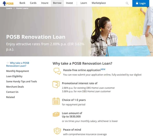 POSB Renovation Loan  - Renovation Loan Singapore