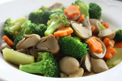 Stir Fried Broccoli with Straw Mushrooms - Chinese New Year Dishes